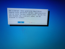 X server Fehlermeldung